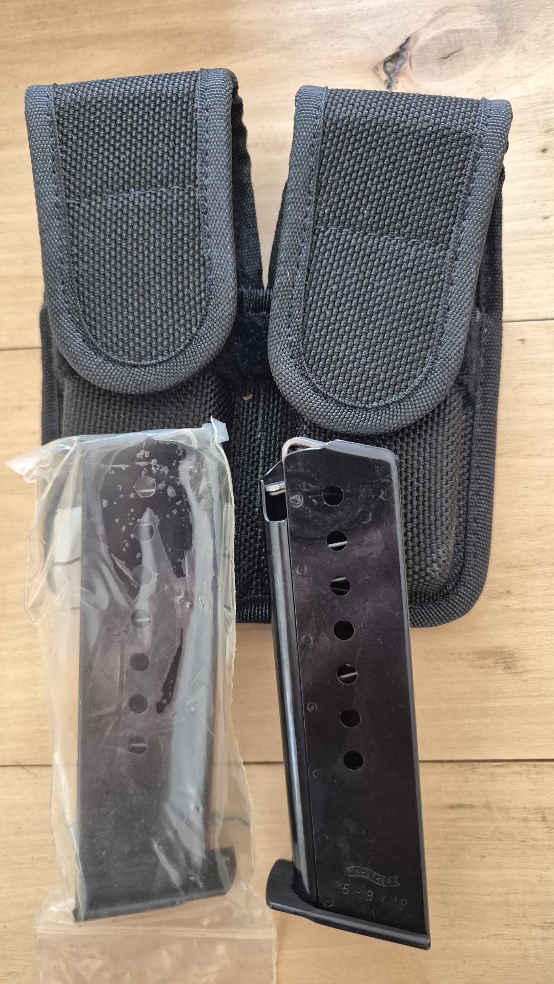 2x Magazin Walther P5 9x19 Luger original neu, Holster – Bild 2