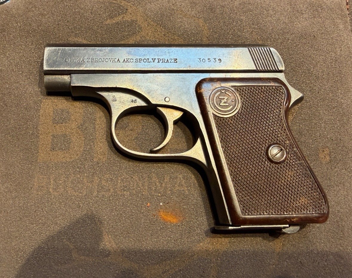 CZ Modell 36 – Baujahr 1946 – Kaliber 6,35 mm Browning – historische Taschenpistole – Bild 1