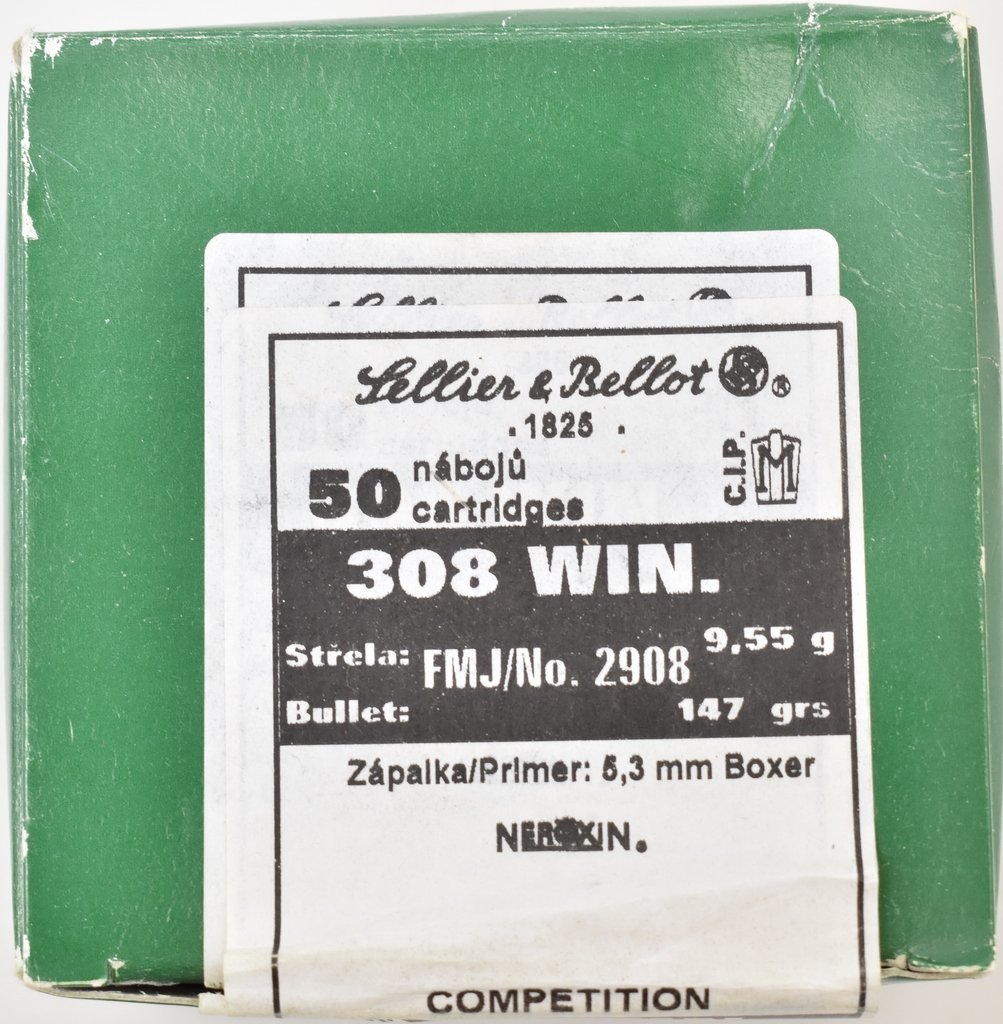 50 S&B Patronen .308 Win. Vollmantel 147gr. – Bild 2