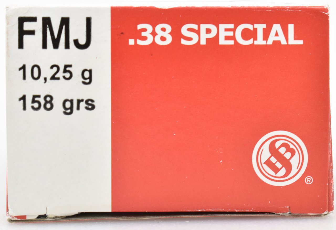50 S&B Patronen Kaliber .38 Spezial FMJ 158gr. – Bild 2