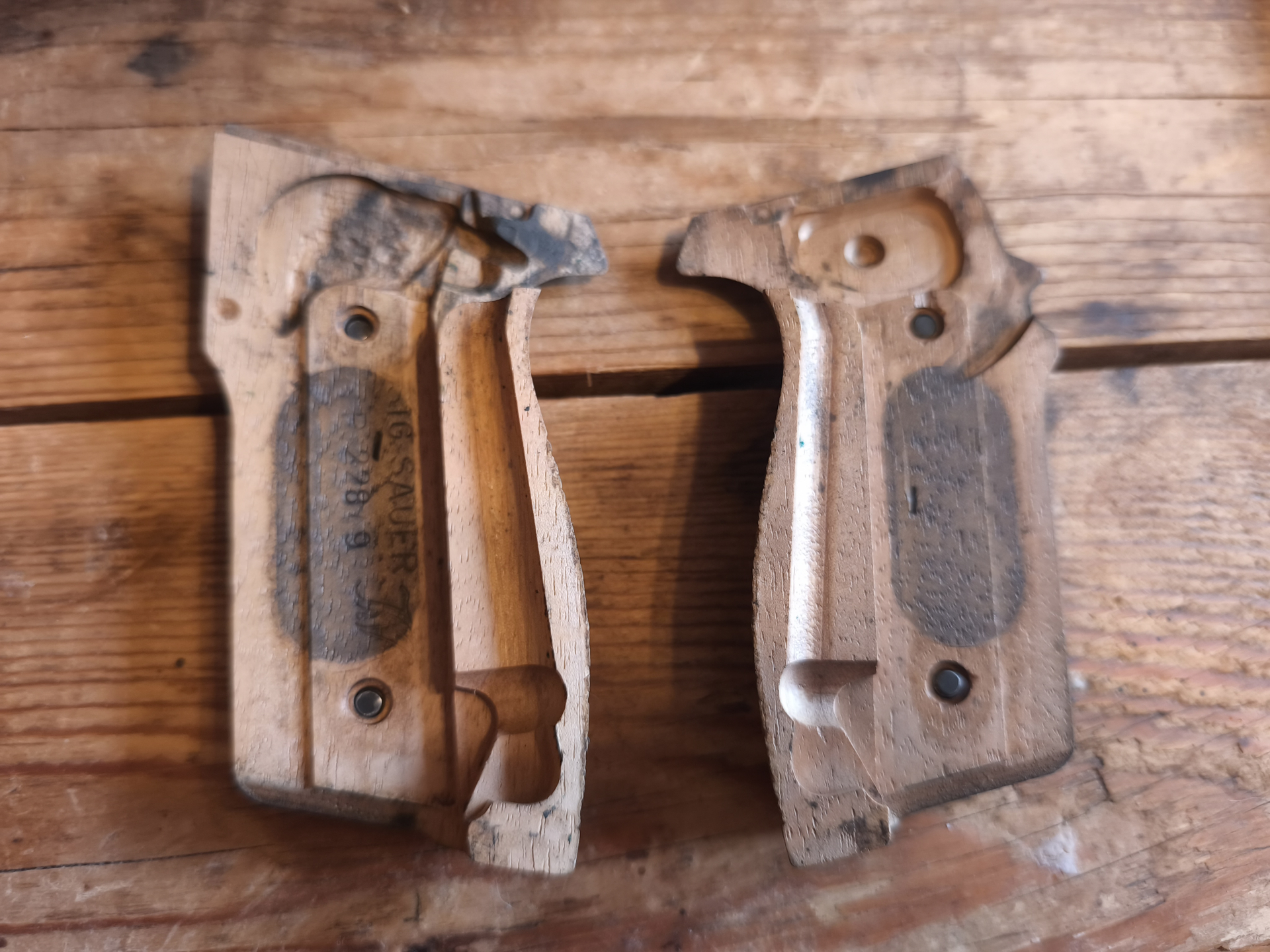 Nill Griffe Griffschalen Griffstück - P228 P229 Holz Sig Sauer – Bild 2