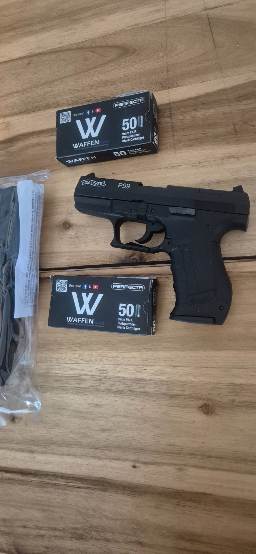 Walther P99 Schreckschusswaffe – Kal. 9 mm P.A. Knall – KOMPLETTSET unbenutzt – Bild 2