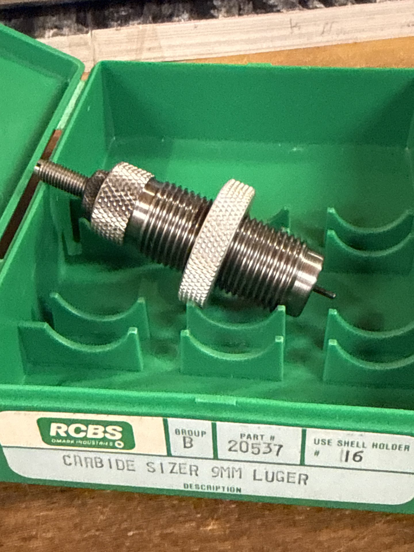 RCBS Carbide Sizer Kal 9 mm Luger – Bild 1