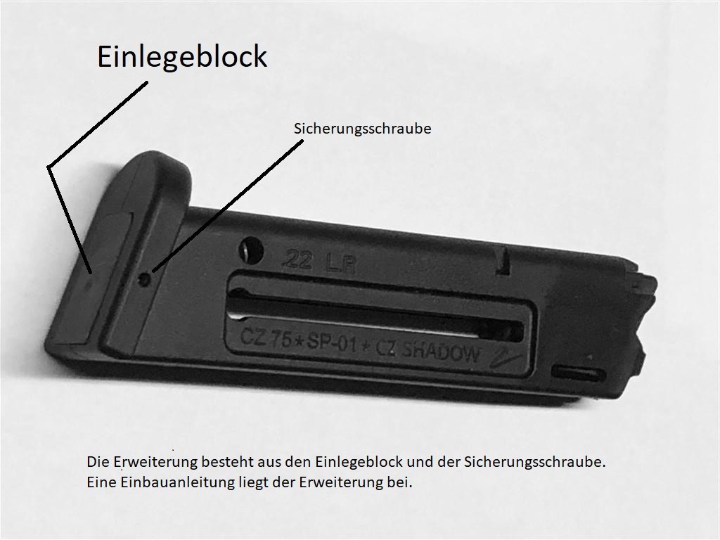 IPSC BDMP Magazin – Kapazitätserweiterung / Extender 22LR CZ 75 SP-01 Shadow2 – Bild 1