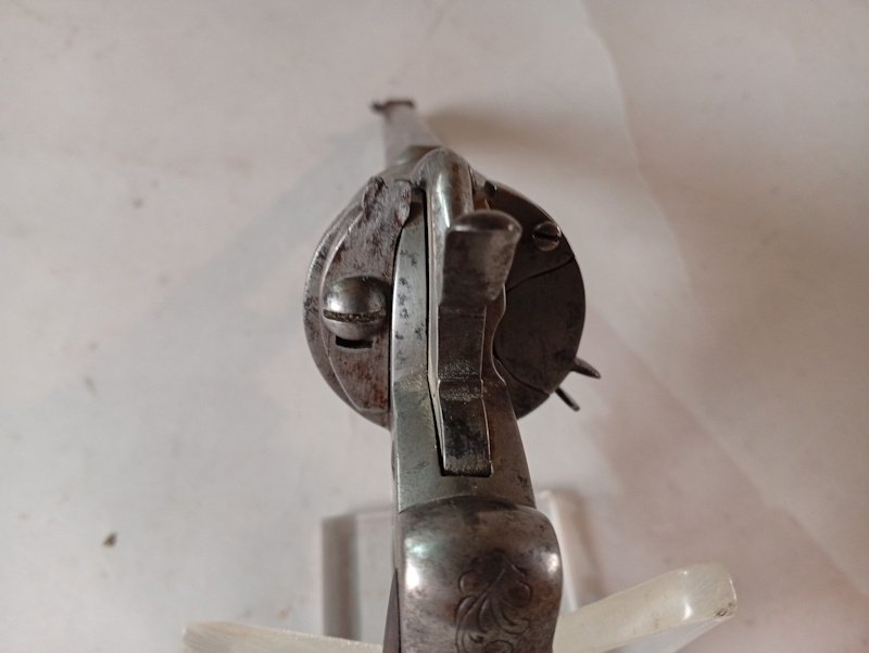 Rare revolver Lefaucheux à broche à Mire déportée, calibre 9 mm – Bild 5