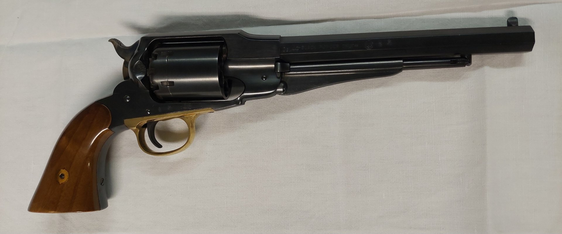Rem. Replika New Army Mod. 1859 Kal.44 Vorderlader Revolver Pulverfläschchen Schwarzpulver Trommel – Bild 2