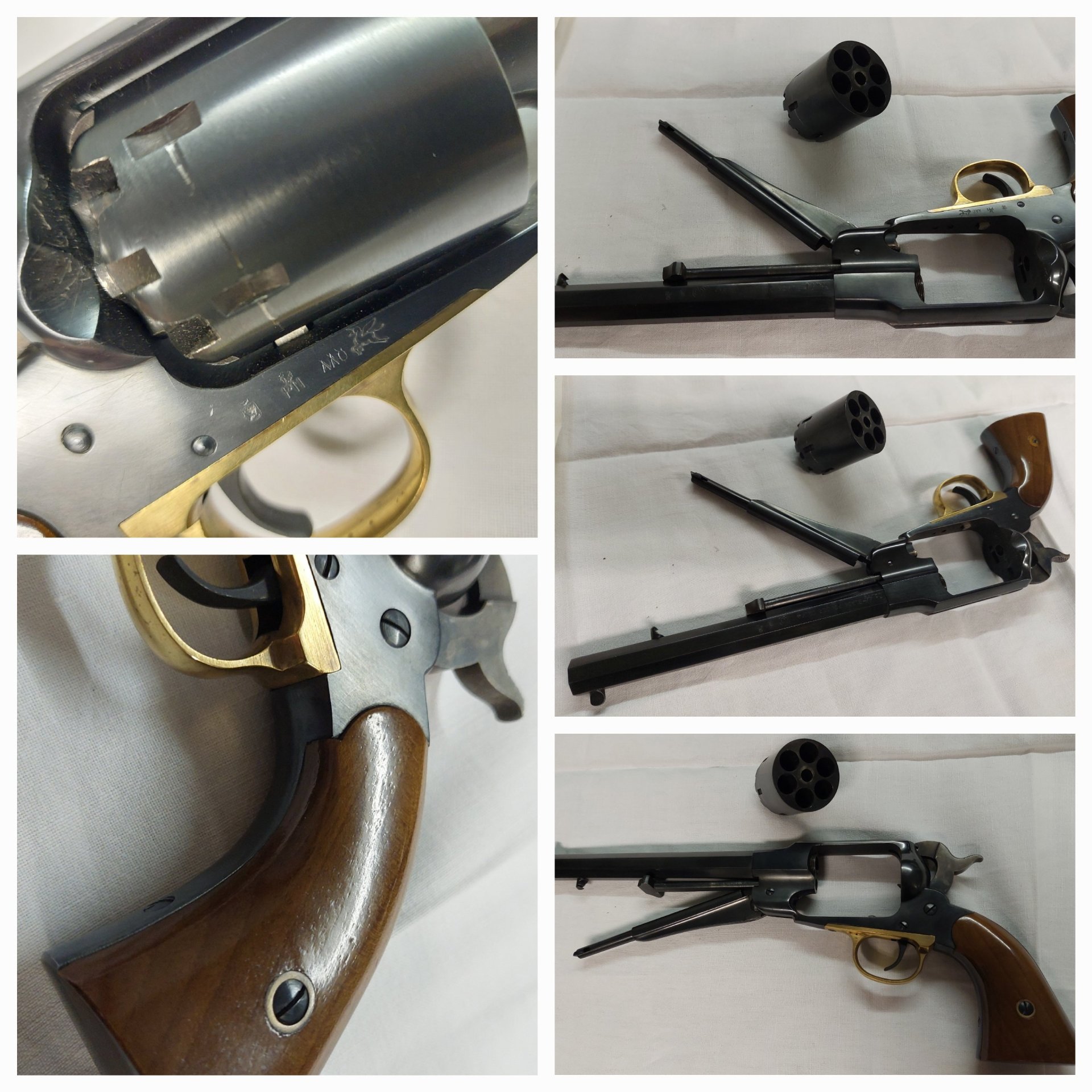 Rem. Replika New Army Mod. 1859 Kal.44 Vorderlader Revolver Pulverfläschchen Schwarzpulver Trommel – Bild 5