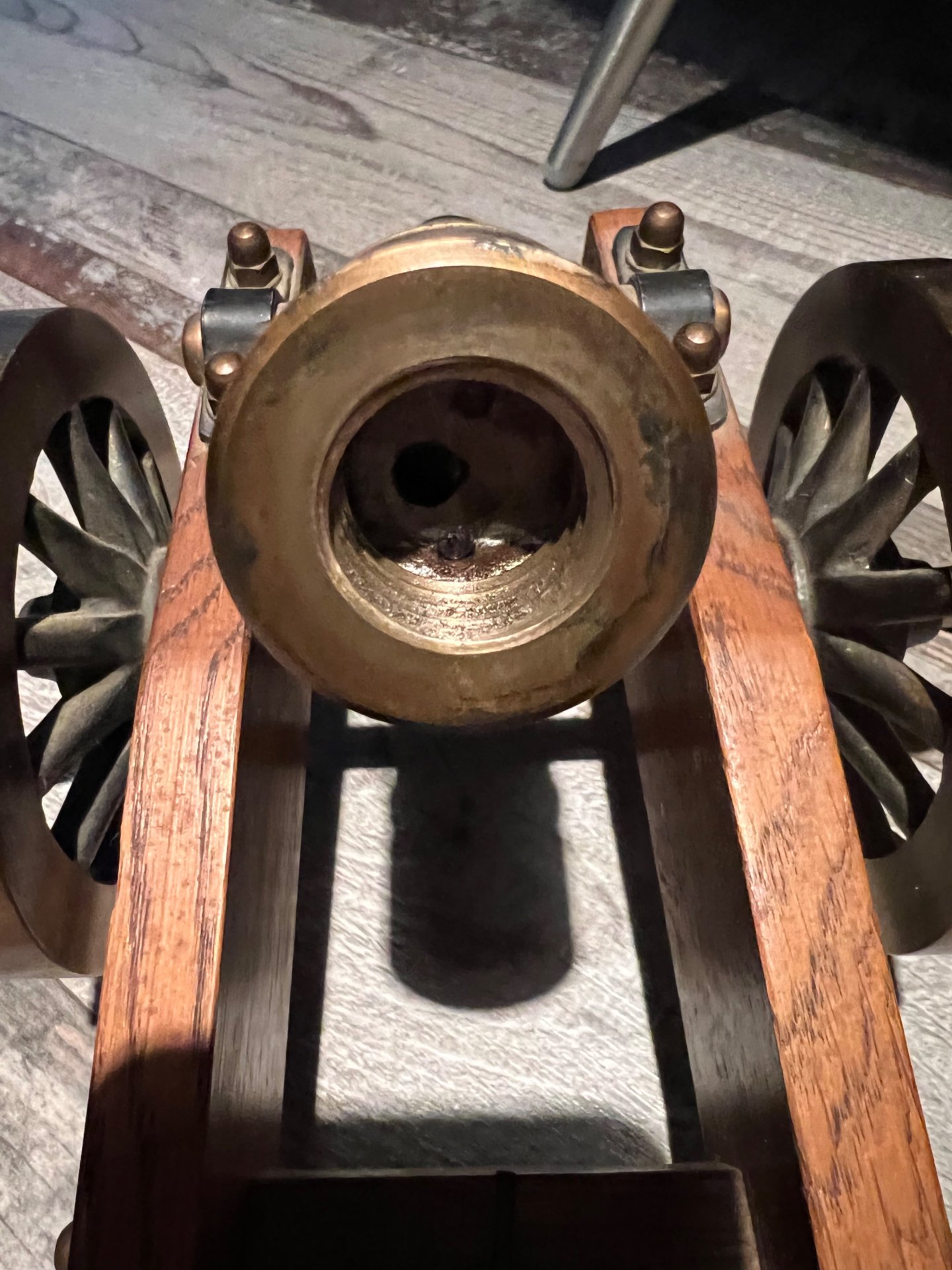 Kanone 6mm platzt Stahl und holz Sammlerstück Unikat – Bild 7
