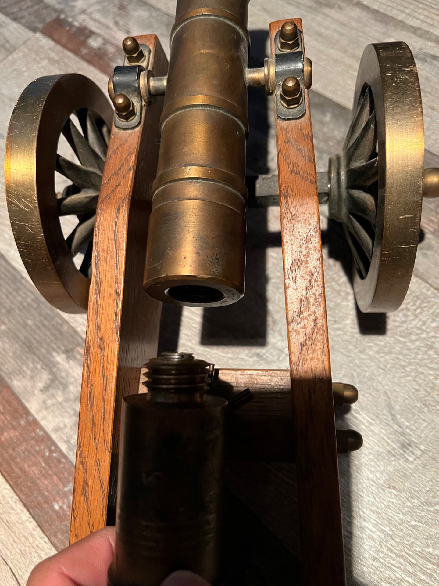 Kanone 6mm platzt Stahl und holz Sammlerstück Unikat – Bild 5