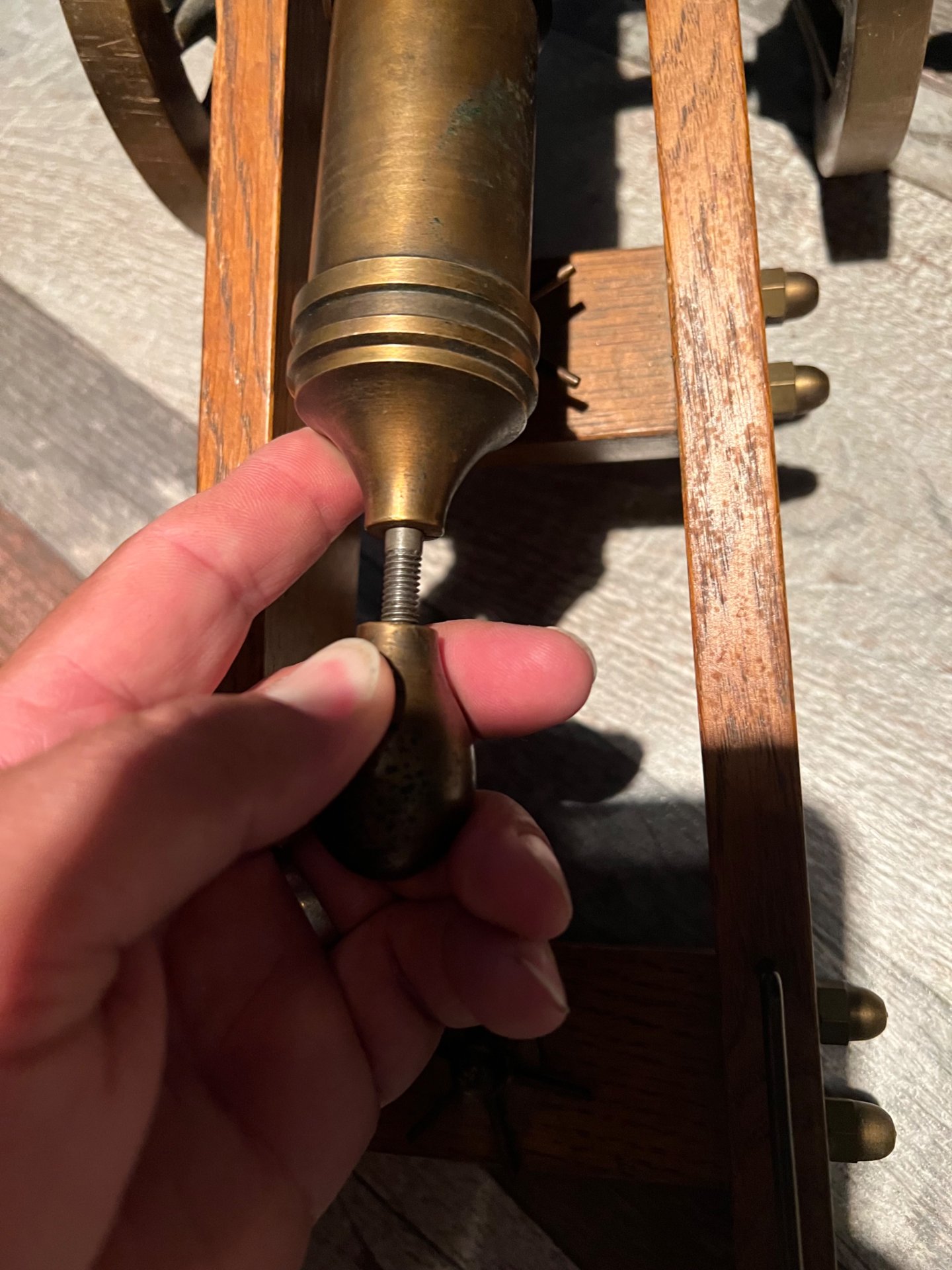 Kanone 6mm platzt Stahl und holz Sammlerstück Unikat – Bild 3