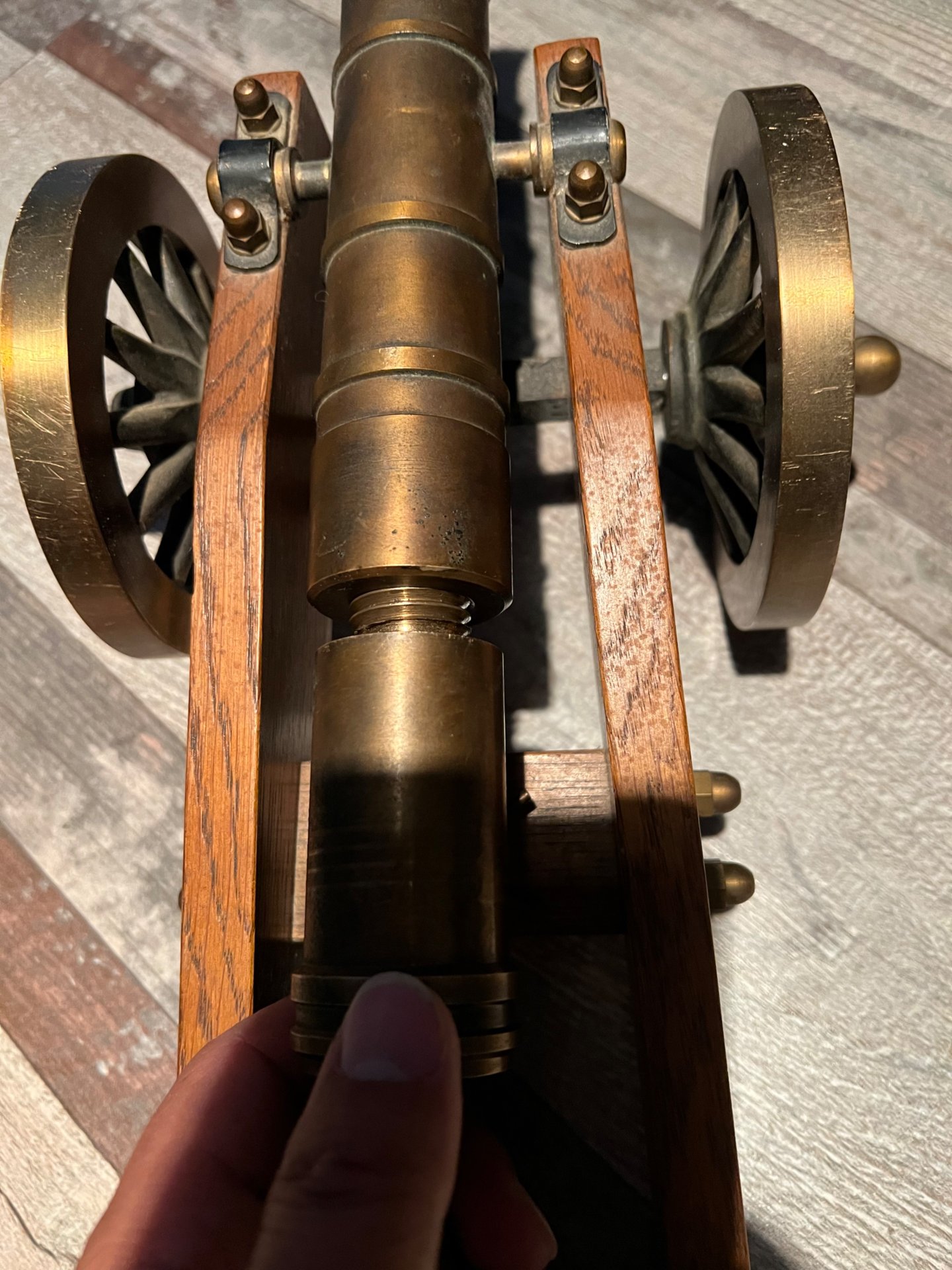 Kanone 6mm platzt Stahl und holz Sammlerstück Unikat – Bild 4