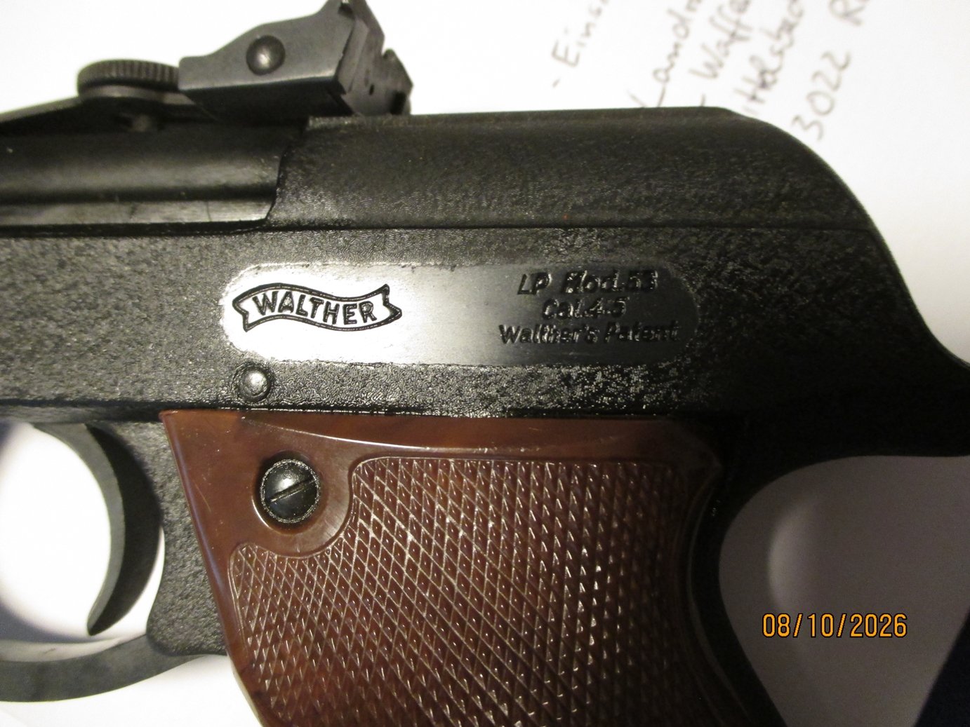 Luftpistole Walther Mod. 53 – Bild 3