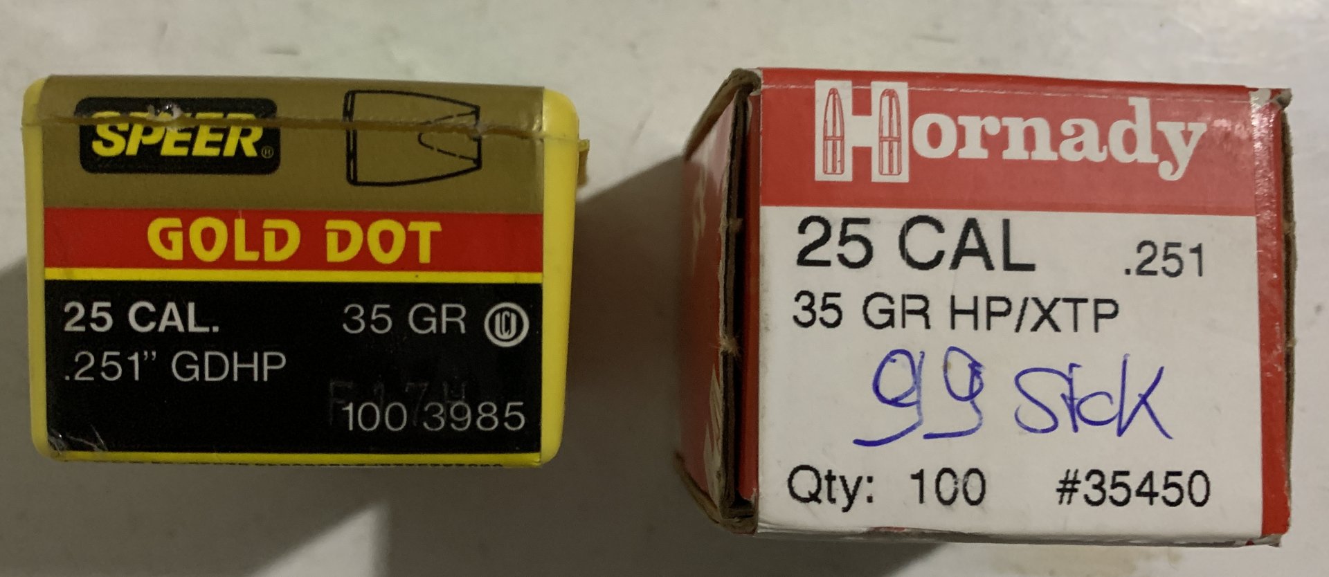 KW_Geschoße .25/.251 Speer Gold Dot und Hornady XTP, 35 Grain. – Bild 1