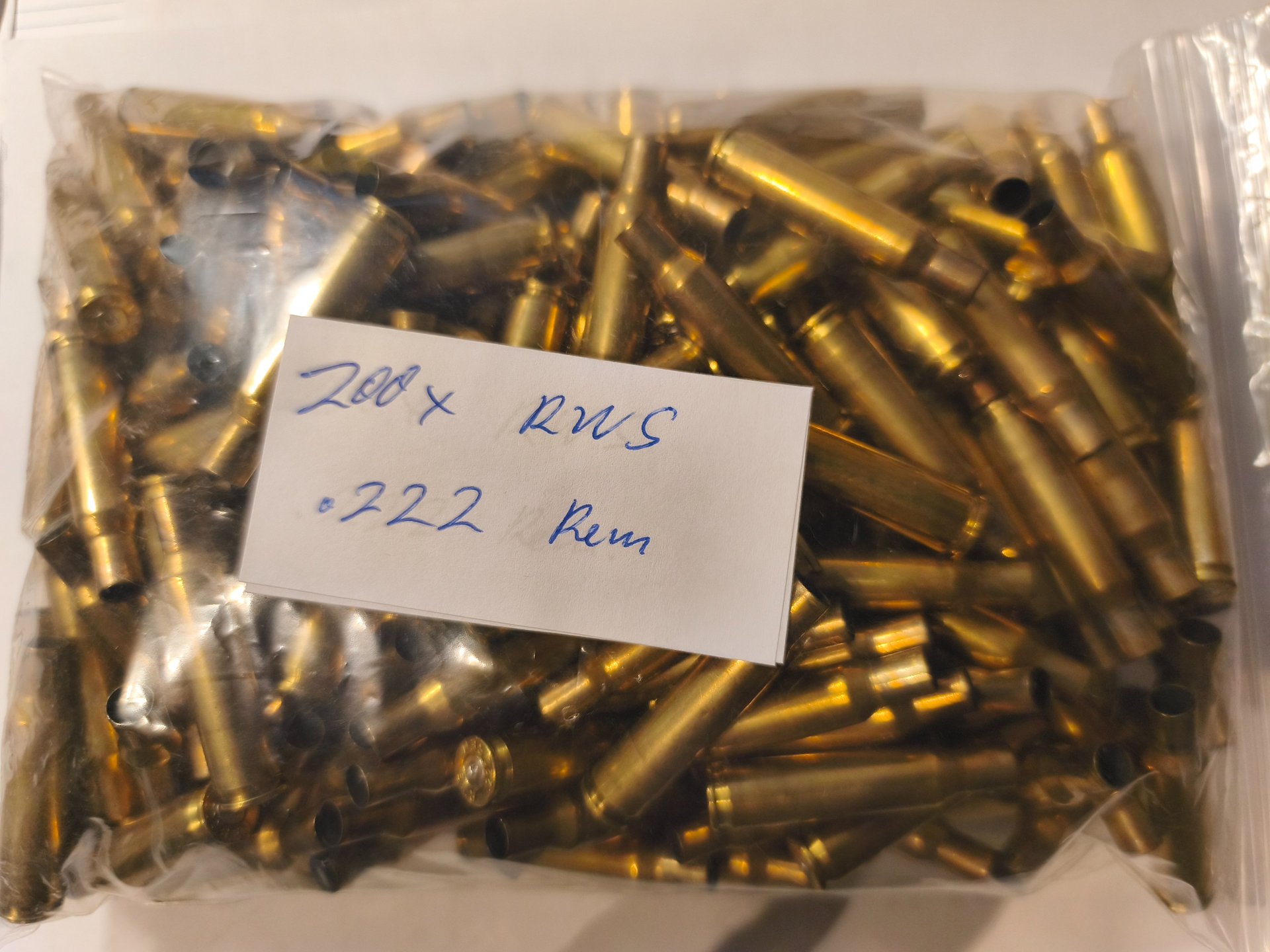 Hülsen RWS .222 Rem 200 St. – Bild 1