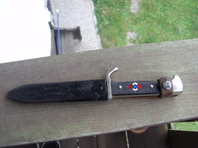 HJ Messer mit Devise schöner Hersteller Dolch WW2 – Bild 1