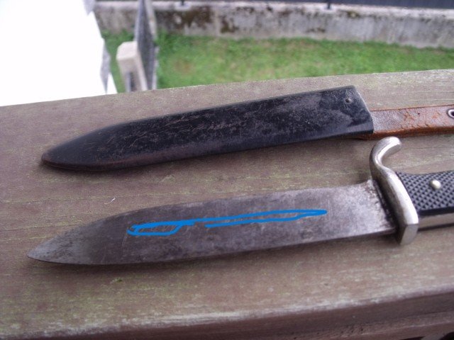 HJ Messer mit Devise schöner Hersteller Dolch WW2 – Bild 3