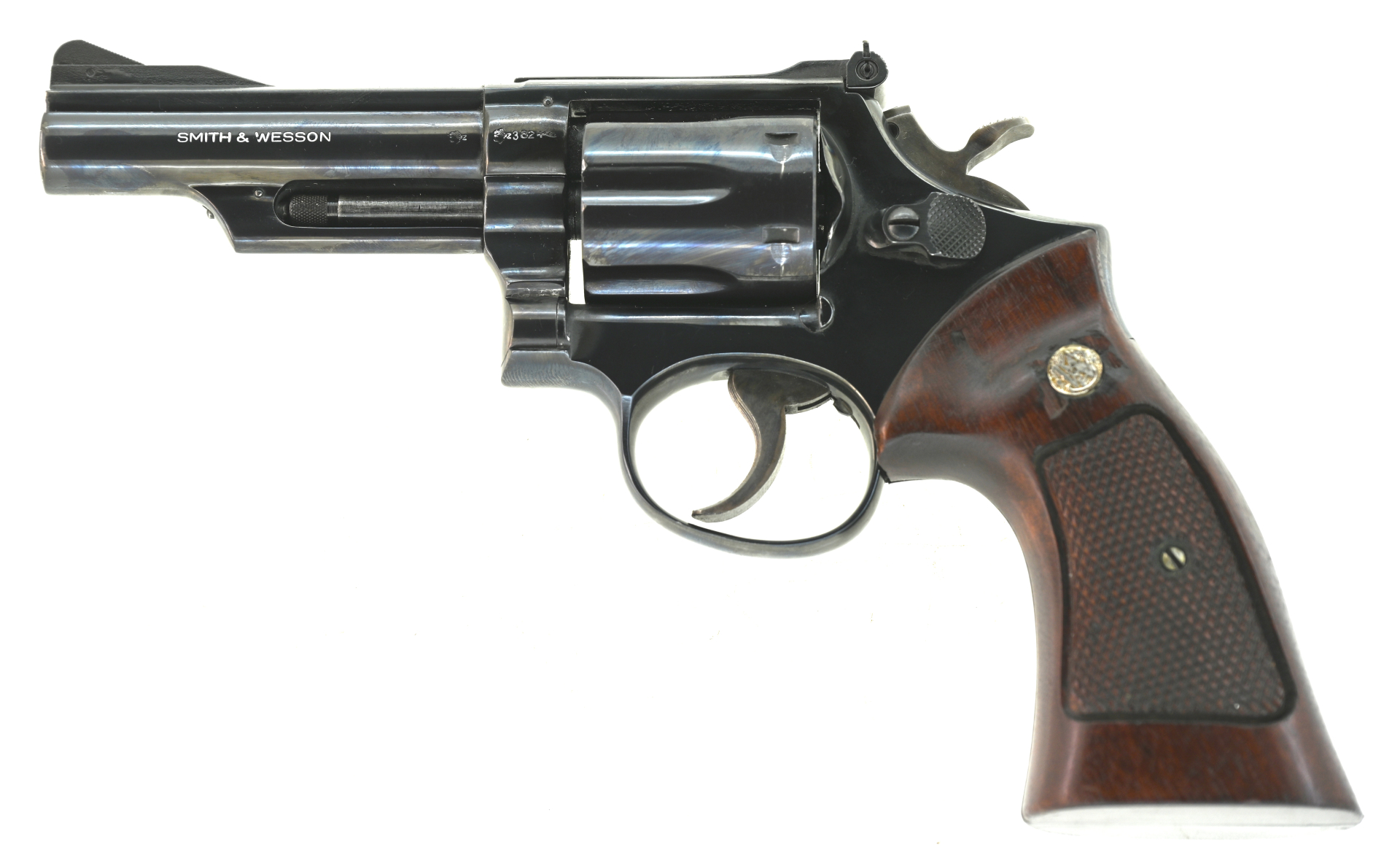 Combat - Revolver Smith & Wesson Mod. 19-3 Kal. .38 Special/.357 Magnum, Bj. 1982, 4 Zoll, prima! – Bild 2