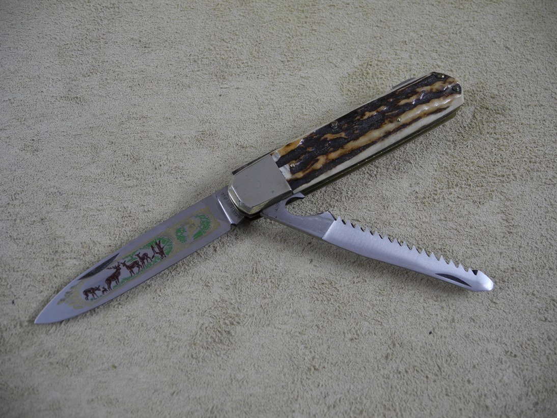 Hartkopf Jagdtaschenmesser, Messer mit Farb-Ätzung, Taschenmesser – Bild 6