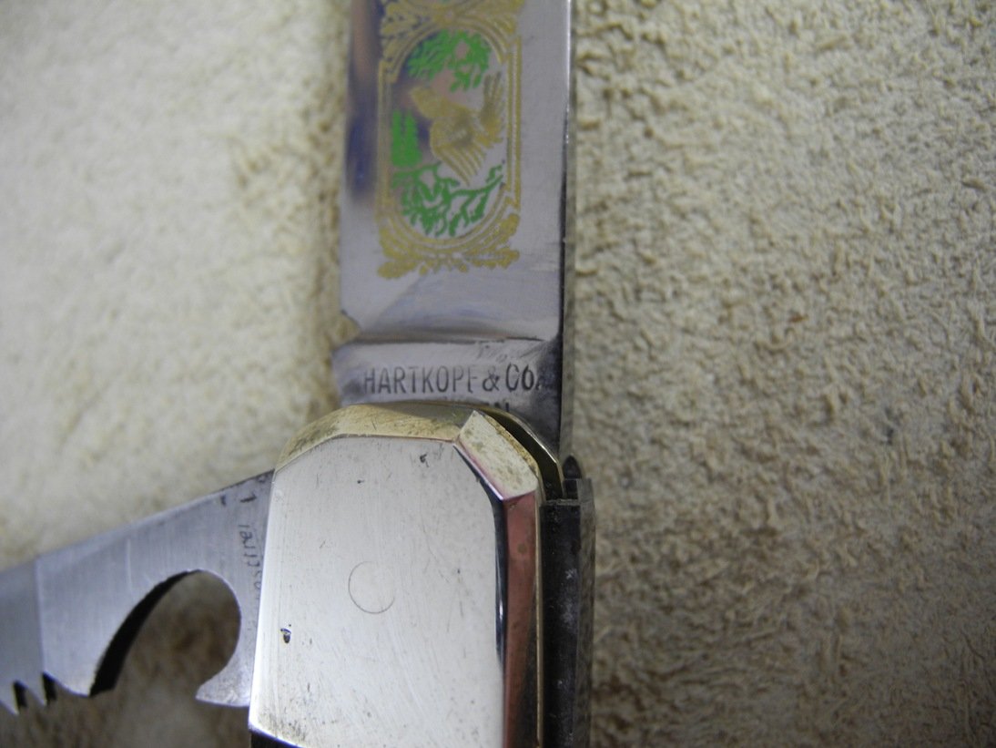 Hartkopf Jagdtaschenmesser, Messer mit Farb-Ätzung, Taschenmesser – Bild 3