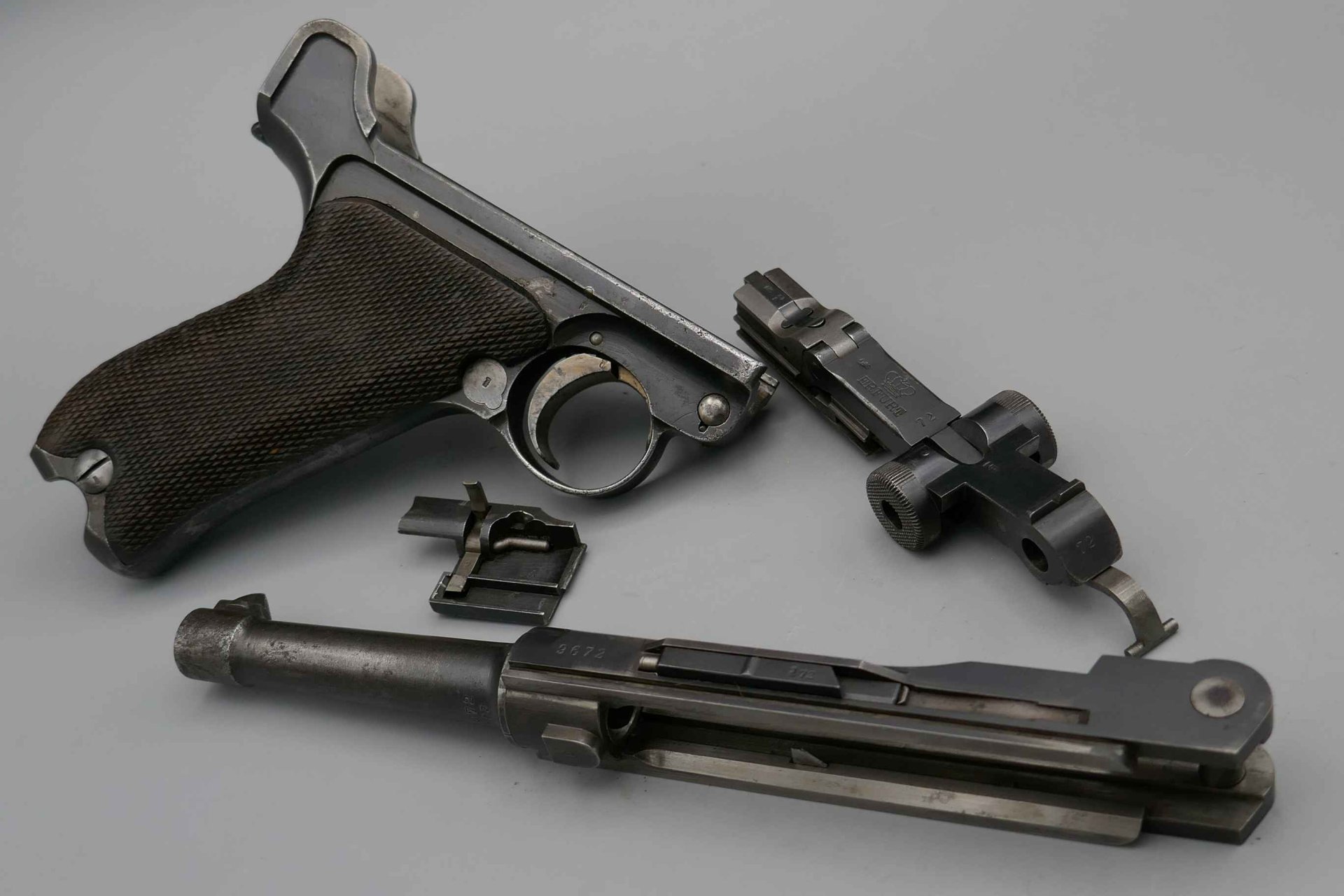 P08 Mauser Pistole 08 Parabellum Erfurt 1911 no Krieghoff Zella Wehrmacht – Bild 3