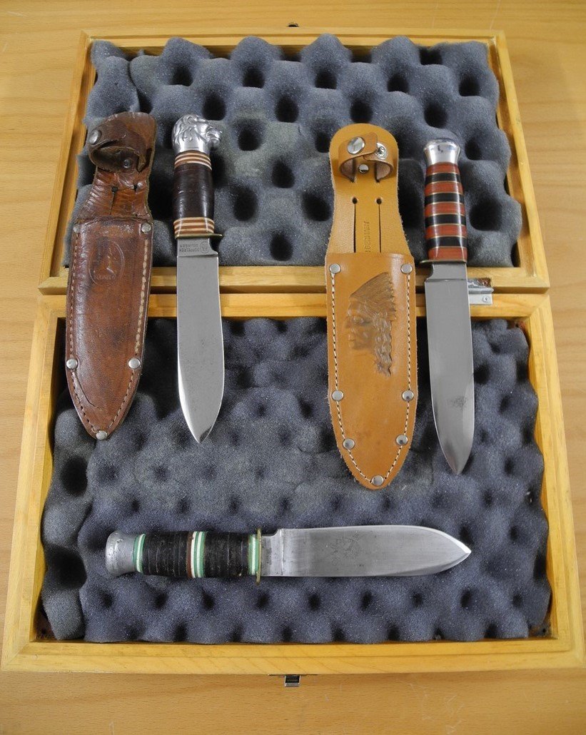 3x alte Fahrtenmesser / Wurfmesser / Kindermesser / ROBI KLAAS / Doppelreh / Solingen – Bild 1