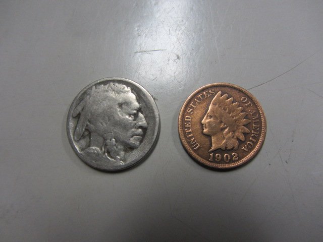 2 alte Indian Head Münzen USA – Bild 1