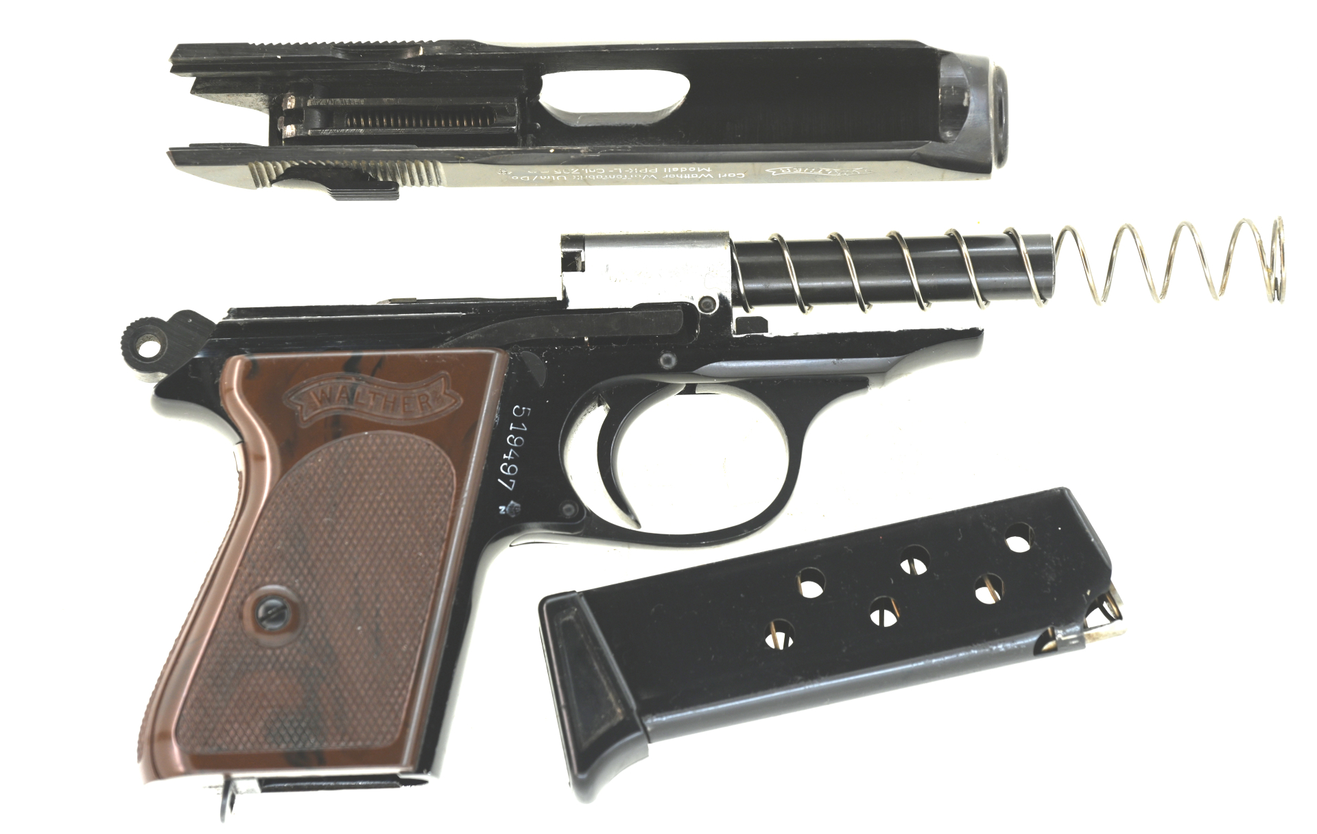 Pistole Sammlerwaffe Carl Walther PPK-L Dural Kal. 7,65 mm Browning, Bj. 1967, Top! – Bild 3