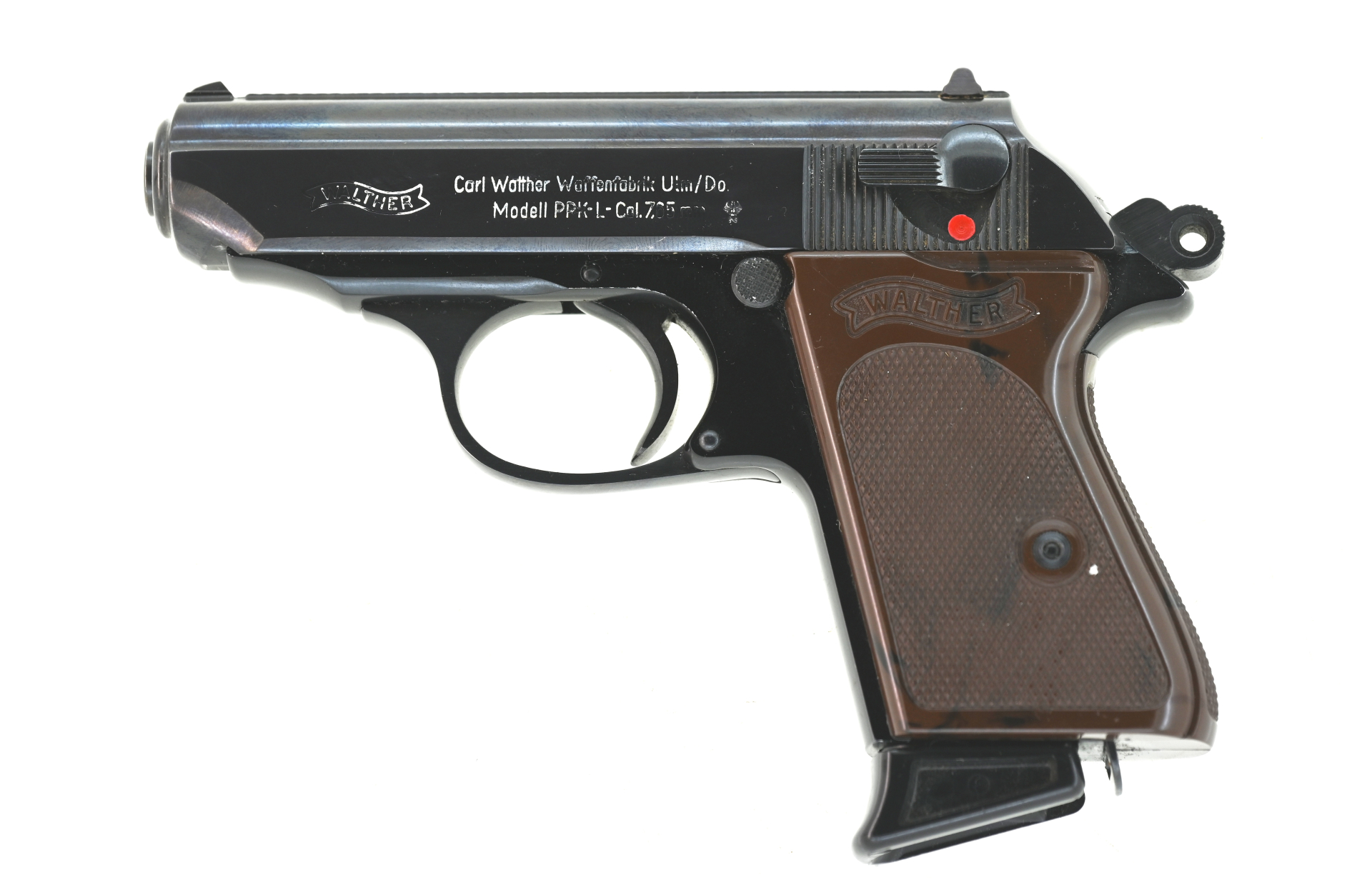 Pistole Sammlerwaffe Carl Walther PPK-L Dural Kal. 7,65 mm Browning, Bj. 1967, Top! – Bild 1