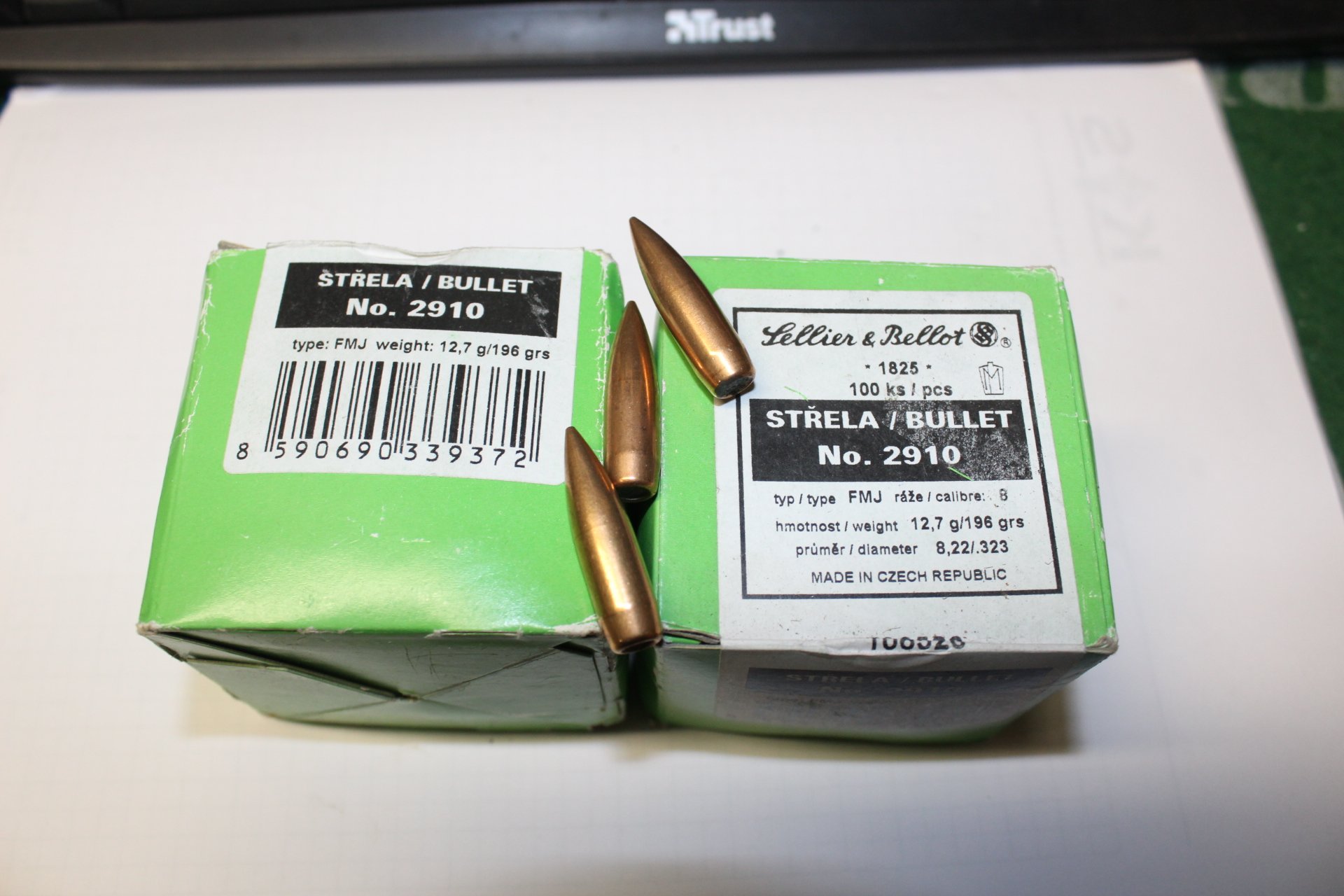 S&B Sellier&Bellot Geschosse .323 / 8 MM S 196grs /12,7g FMJ Vollmantel – Bild 1
