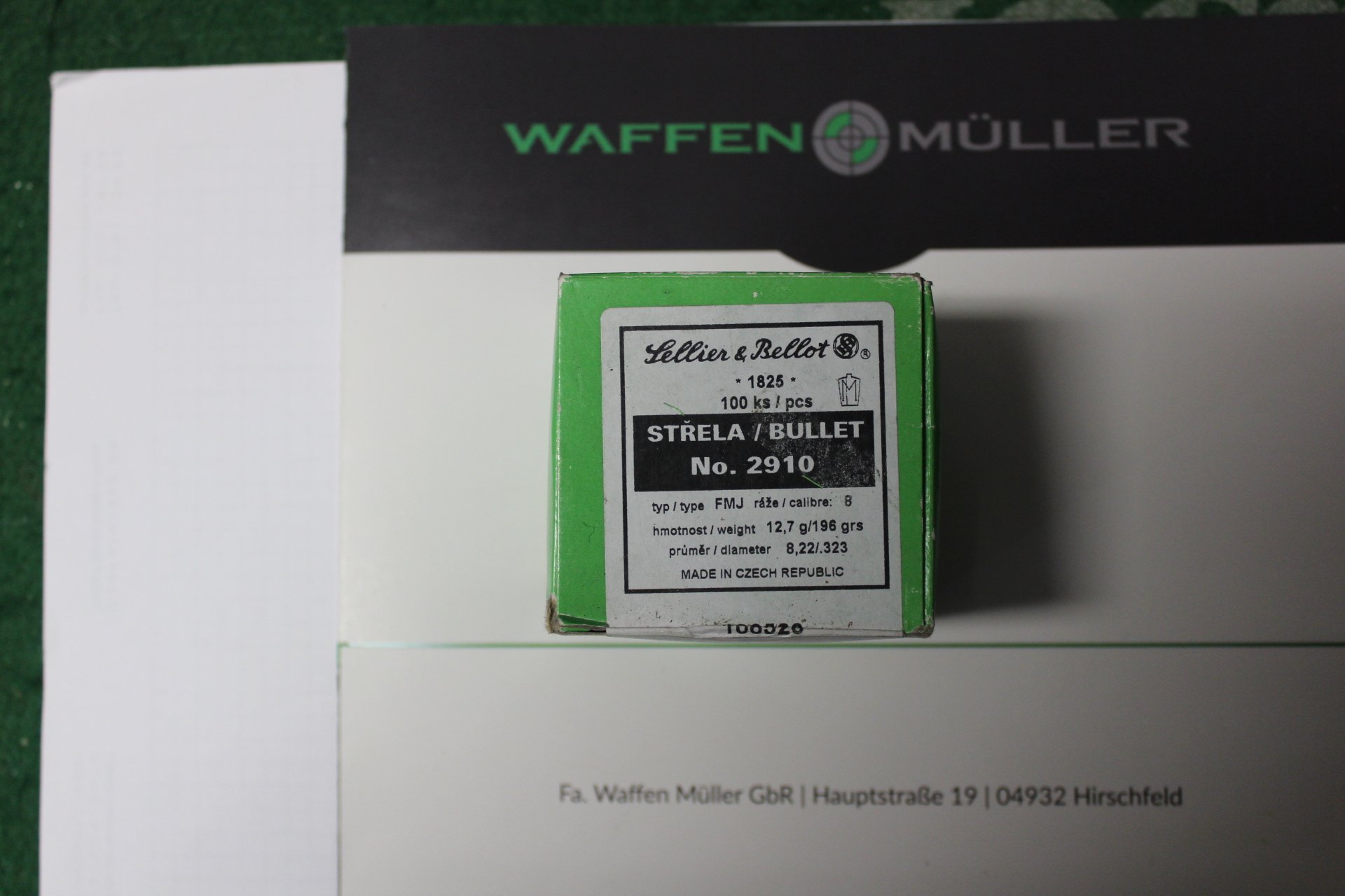 S&B Sellier&Bellot Geschosse .323 / 8 MM S 196grs /12,7g FMJ Vollmantel – Bild 2