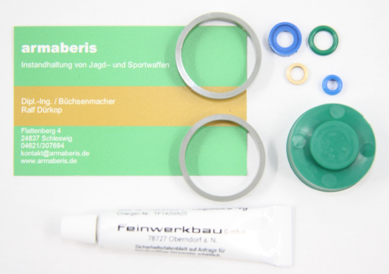 Feinwerkbau Mod 600/601 Dichtsatz inkl. Kolbenbuchsen und Spezialfett – Bild 1