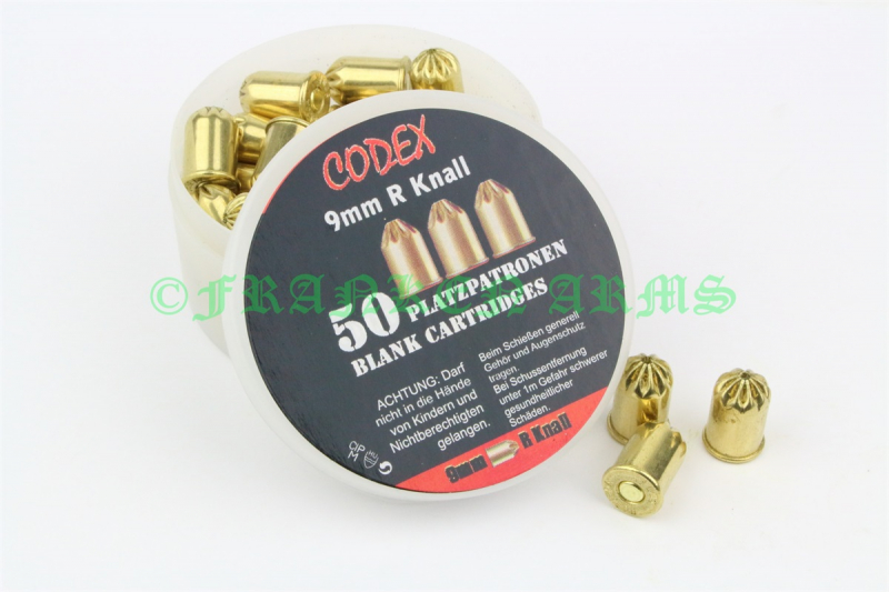 Codex 9mm R.K. 50 Stück Platzpatronen – Bild 1