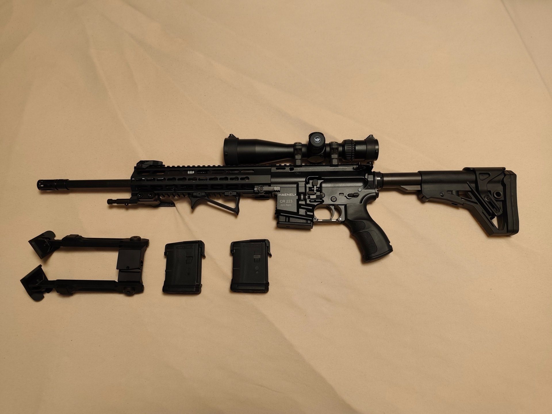 Haenel CR 223 Komplettset – Kal. .223 Rem. – Mit Fortmeier Bipod, Zielfernrohr & Munition – Bild 1