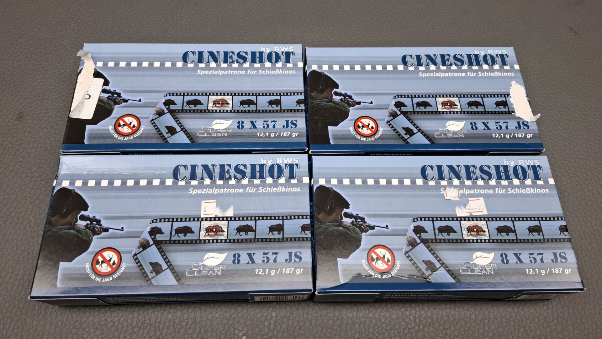 8x57IS 8x57JS Cineshot Munition für Schießkino Trainin Schießstand 80 Schuss Versandkostenfrei – Bild 1