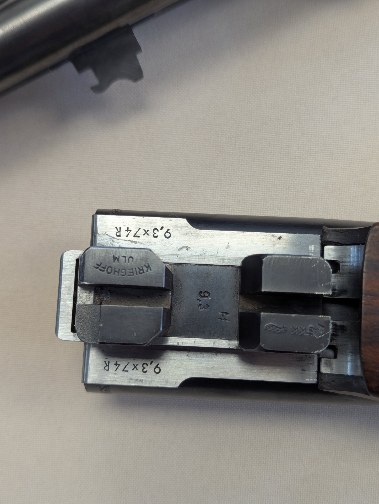 DEFEKT! Krieghoff Doppelbüchse mit 2 Laufbündeln 1. 2x 9,3x74R + 1x 8x75 RS u. 5,6x52 R – Bild 14