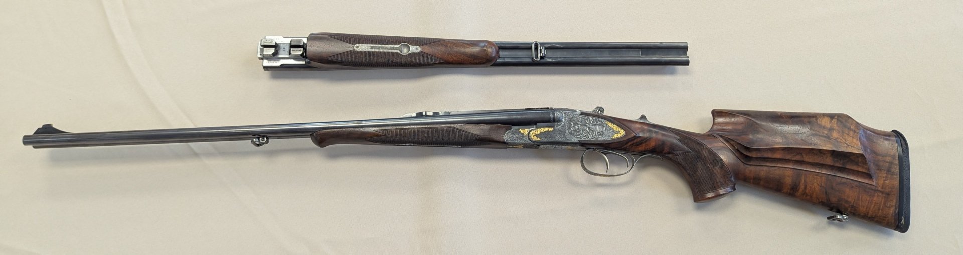 DEFEKT! Krieghoff Doppelbüchse mit 2 Laufbündeln 1. 2x 9,3x74R + 1x 8x75 RS u. 5,6x52 R – Bild 2