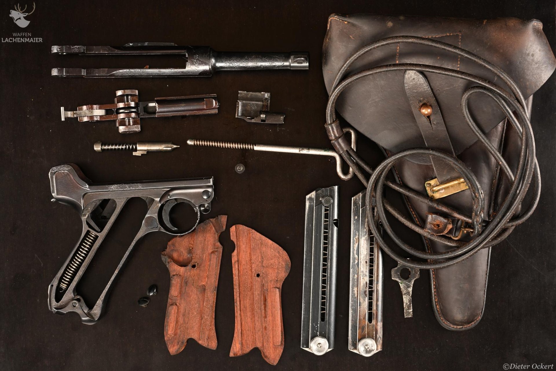 Mauser 08 Parabellum 1942 Portugal ehem. Polizei / Schiwy Sicherung Kaliber 9mmLuger – Bild 1