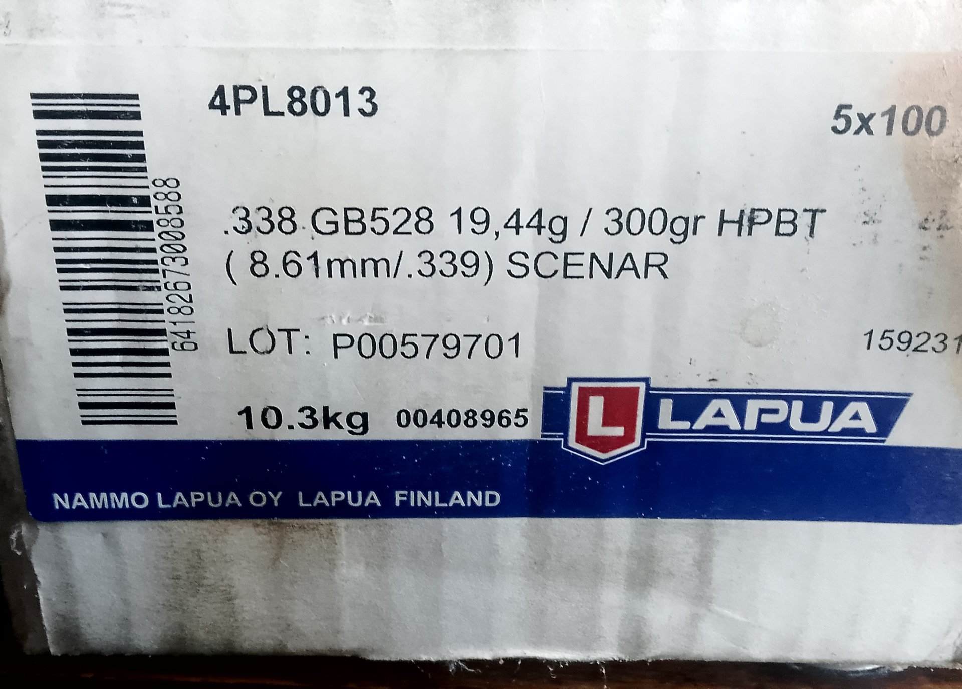 50 Geschosse Lapua SCENAR Kal. .338 300gr. Silvermolidän Beschichtet – Bild 1