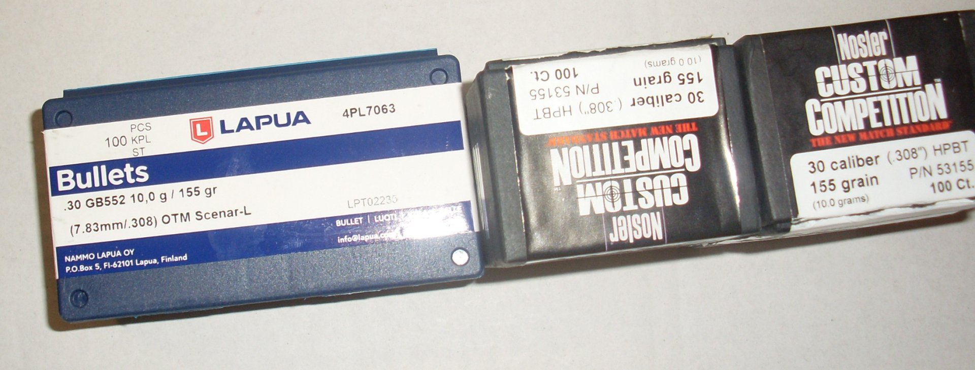 ca 250 Match Geschosse 308 155gr Lapua und nosler Competition – Bild 1