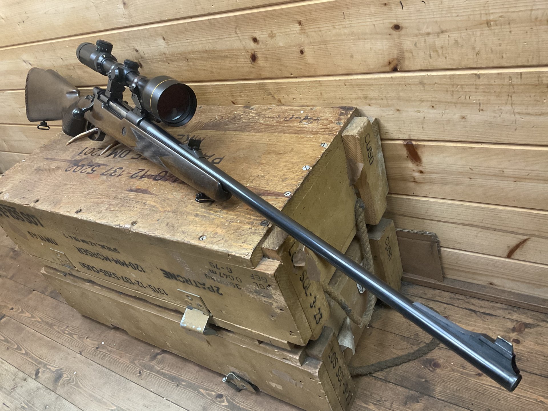 Repetierbüchse 98er Kal..270Win. mit ZF 3-9x56 Leuchtpunkt! Schwenkmontage! – Bild 3
