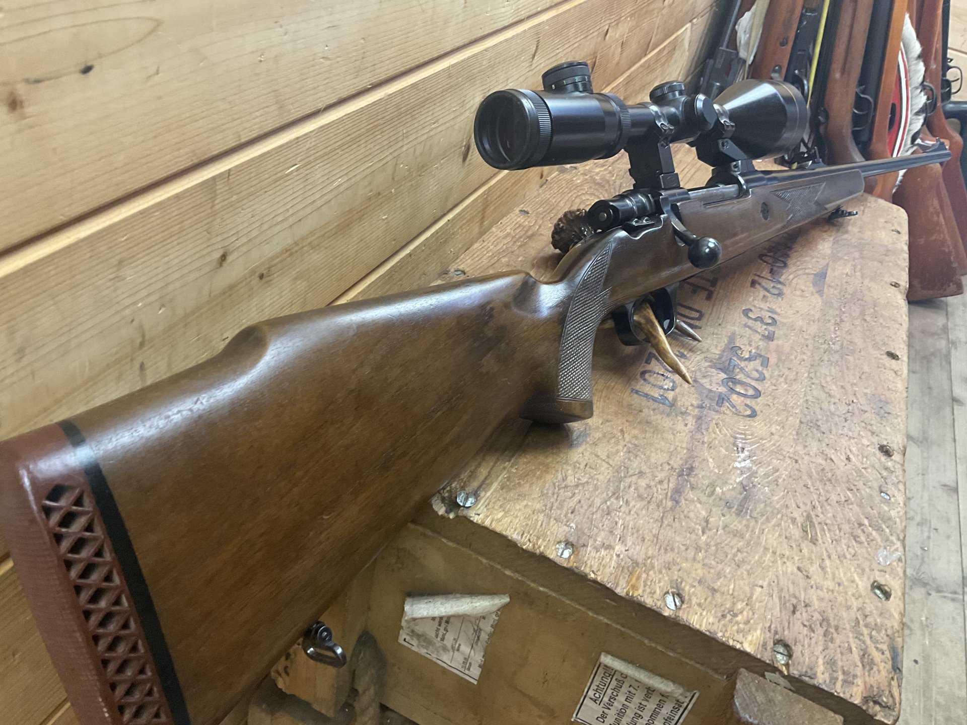 Repetierbüchse 98er Kal..270Win. mit ZF 3-9x56 Leuchtpunkt! Schwenkmontage! – Bild 5