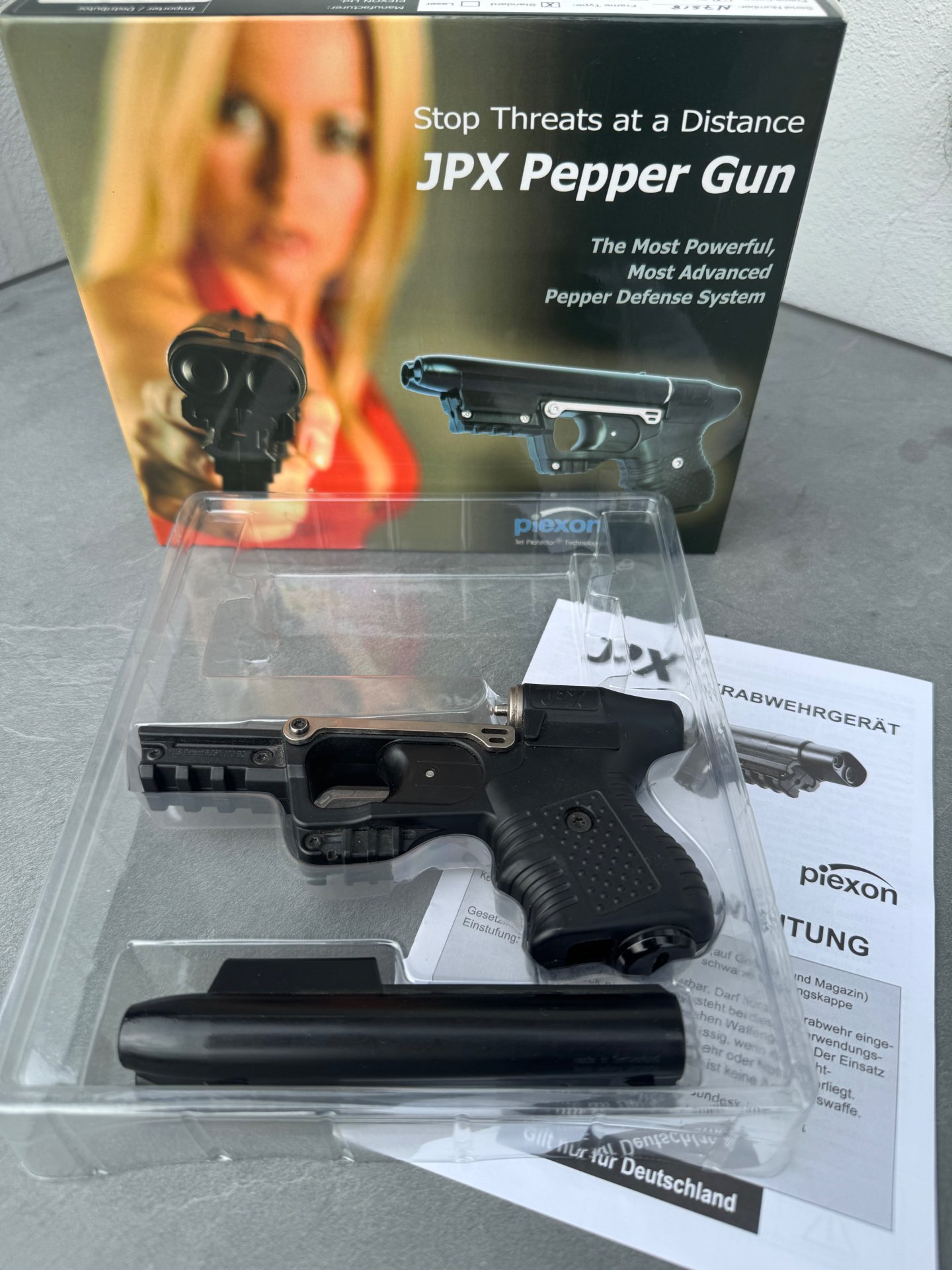 PIEXON JPX Jet Protector – Tierabwehrgerät / Pepper Gun – Schwarz – Originalverpackung – Bild 2