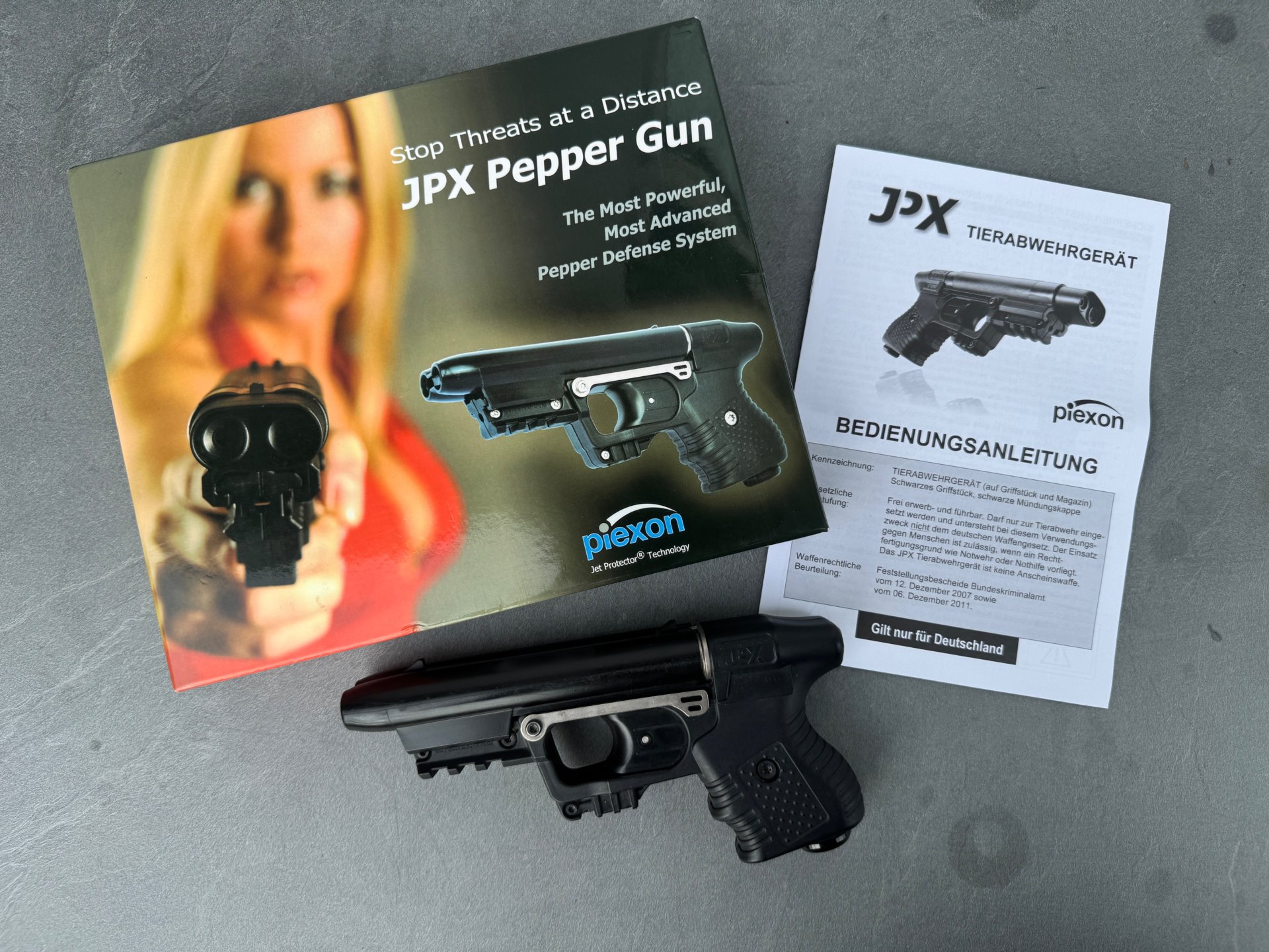 PIEXON JPX Jet Protector – Tierabwehrgerät / Pepper Gun – Schwarz – Originalverpackung – Bild 1