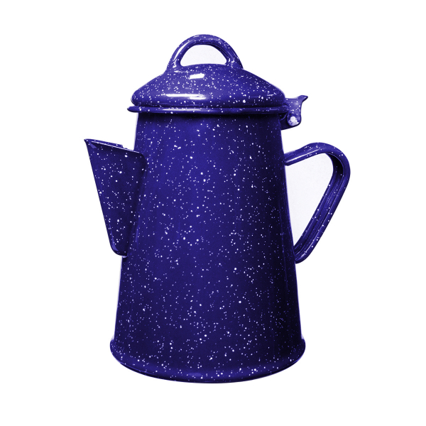 Nostalgische Kaffeekanne / Emaillekanne 1,2 L Blau – Bild 1