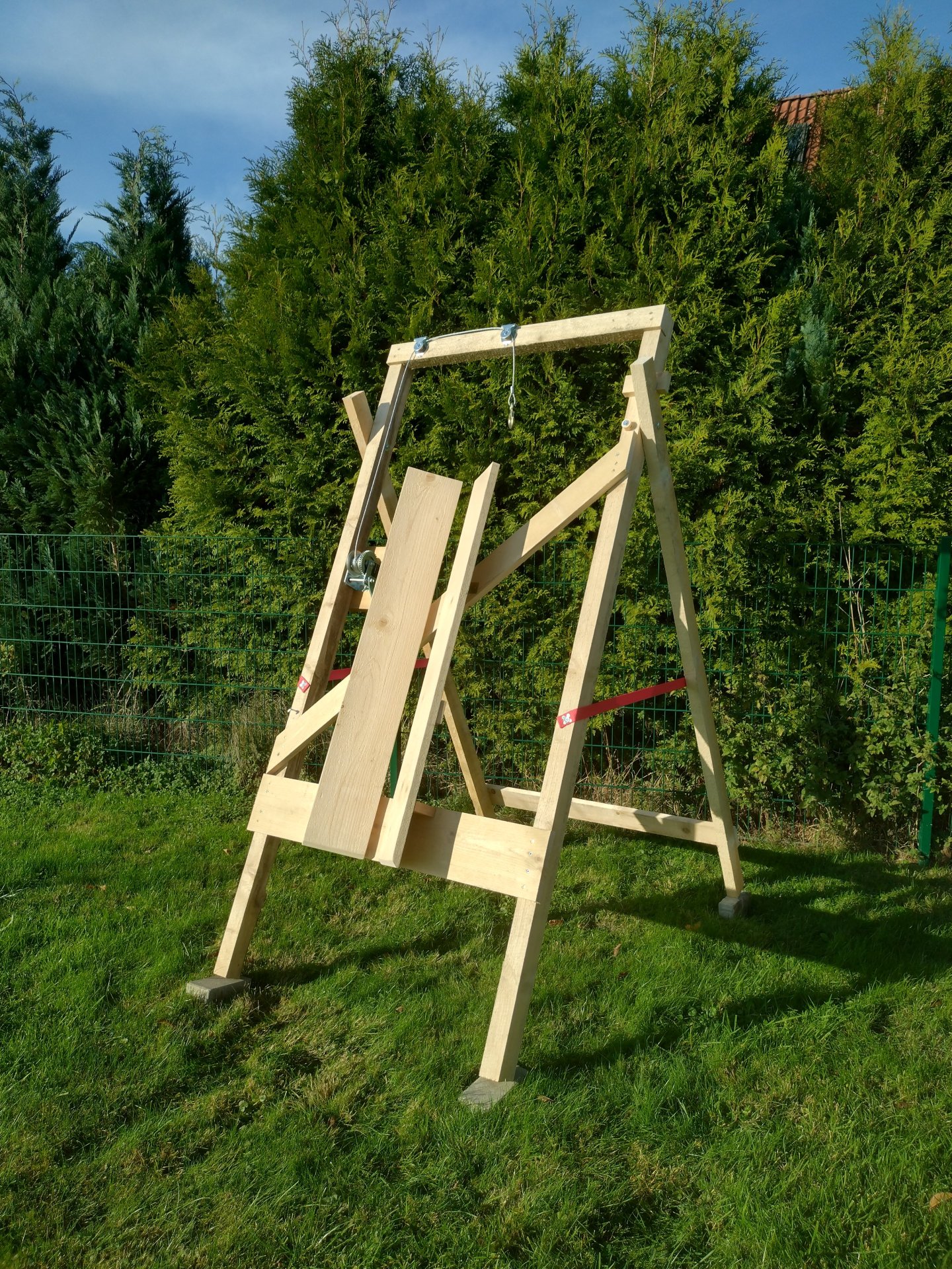 Aufbrech"Ziege" 23M mit Winde vorn, Aufbrechhilfe /-gestell, tragbar, klappbar, mobil – Bild 1