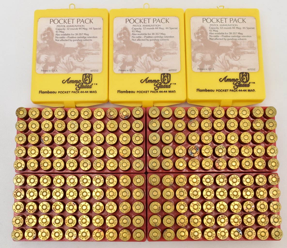 200 Federal Hülsen .44 Mag. und 3 Flambeau Pocket Pack Patronenboxen – Bild 1