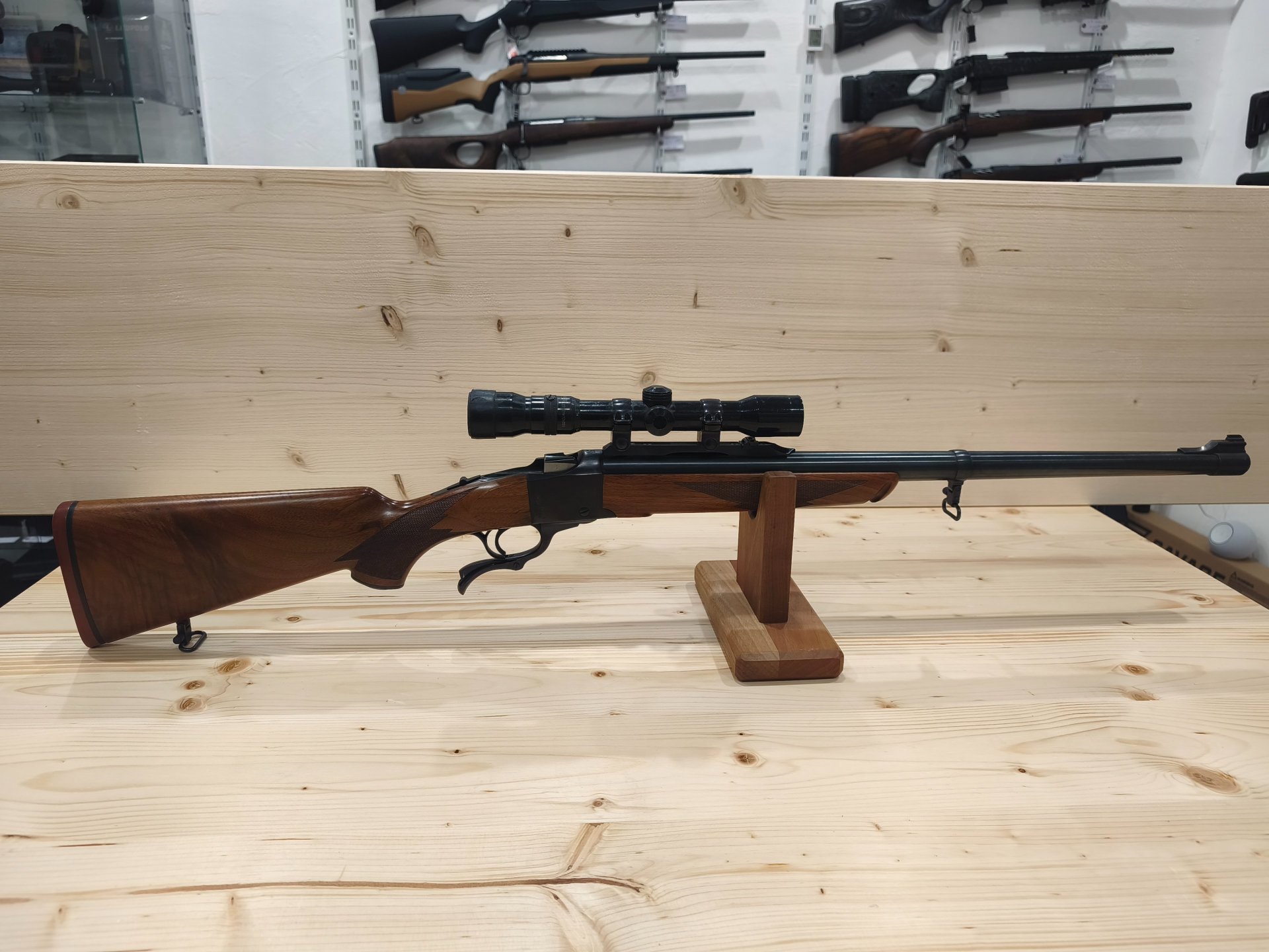 Ruger No 1 in .458 WinMag | Fallblockbüchse| Kahles ZF | Rarität, guter Zustand | Munition – Bild 1