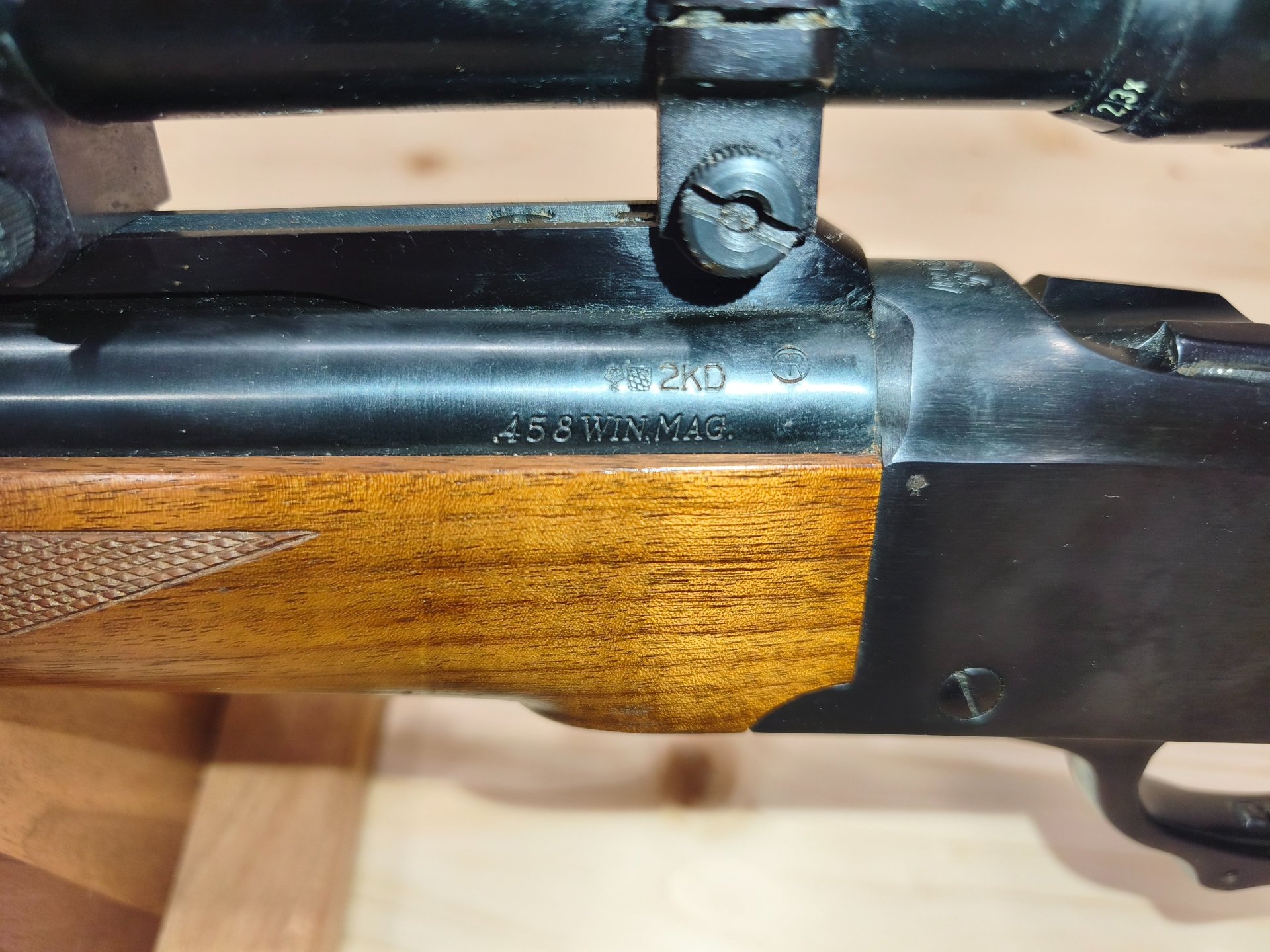 Ruger No 1 in .458 WinMag | Fallblockbüchse| Kahles ZF | Rarität, guter Zustand | Munition – Bild 7