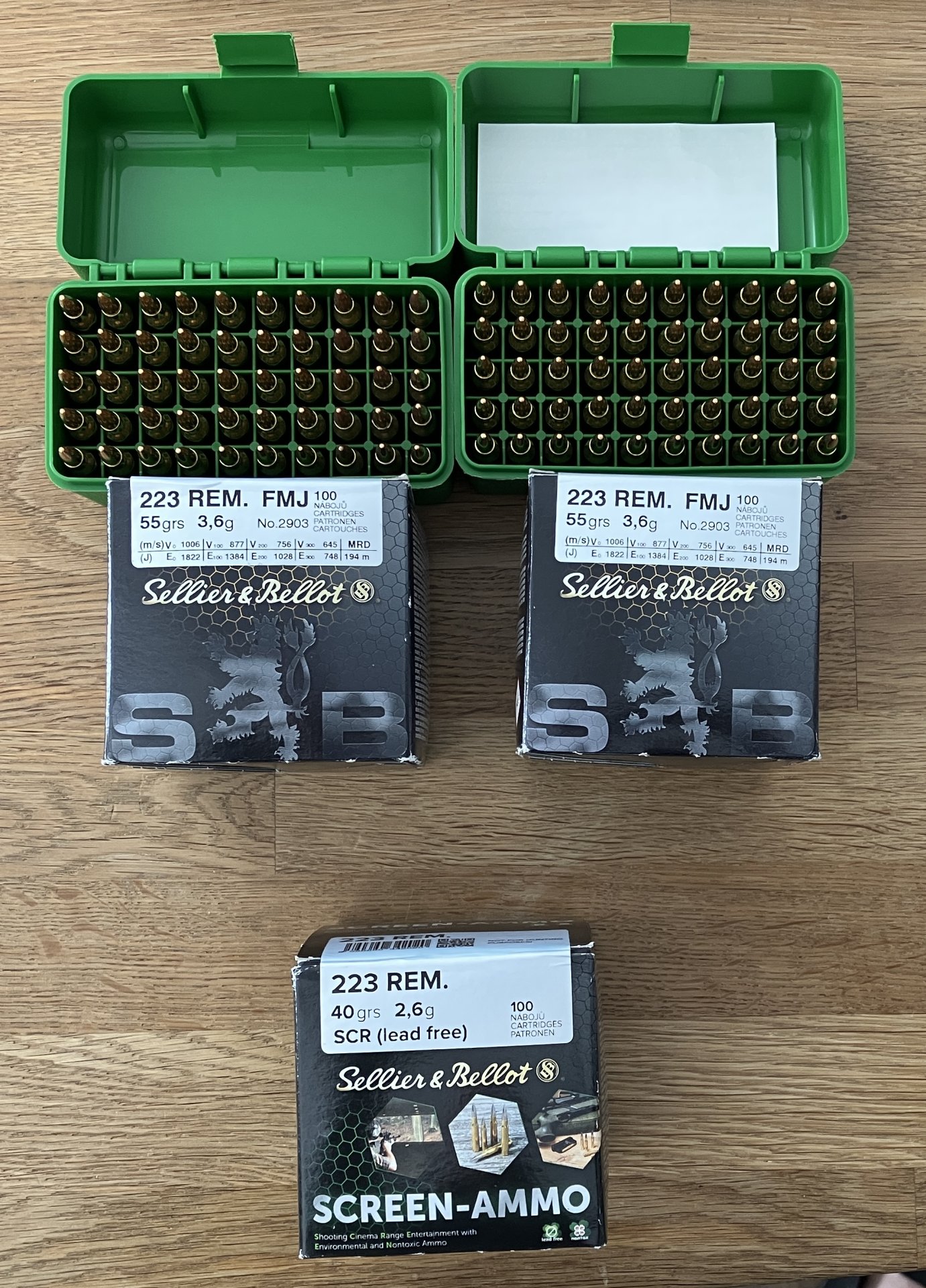 .223 Rem. S&B FMJ 55 grs. + 40grs. – Bild 1