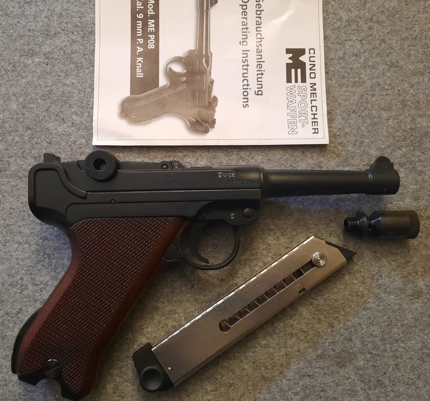 Gas- und Signalpistole Cuno Melcher ME P08 – Bild 1